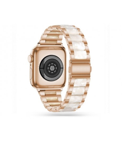 Curea Tech Modern Compatibila Cu Apple Watch 4 / 5 / 6 / 7 / Se (38 / 40 / 41 Mm), Roz Alb